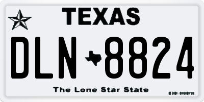 TX license plate DLN8824