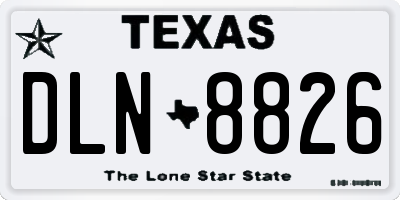 TX license plate DLN8826
