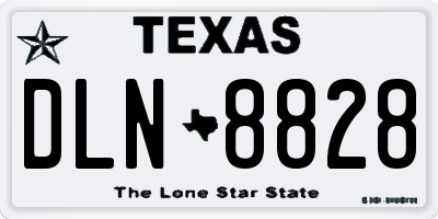 TX license plate DLN8828