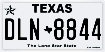 TX license plate DLN8844
