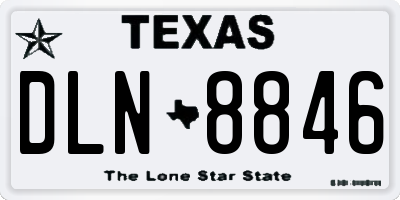 TX license plate DLN8846