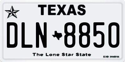 TX license plate DLN8850