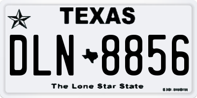 TX license plate DLN8856