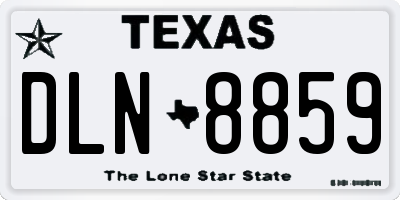 TX license plate DLN8859