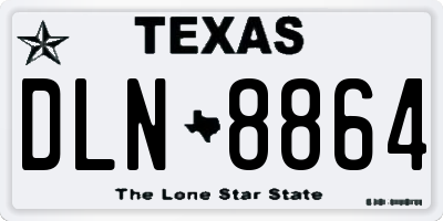 TX license plate DLN8864
