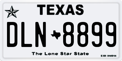 TX license plate DLN8899