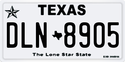TX license plate DLN8905