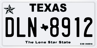 TX license plate DLN8912