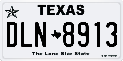 TX license plate DLN8913