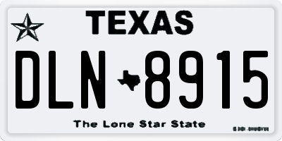TX license plate DLN8915