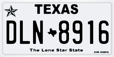 TX license plate DLN8916