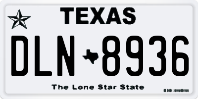 TX license plate DLN8936