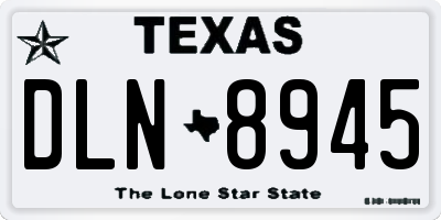 TX license plate DLN8945