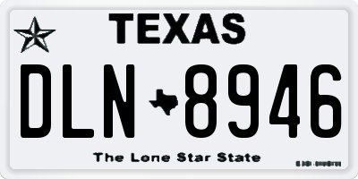 TX license plate DLN8946