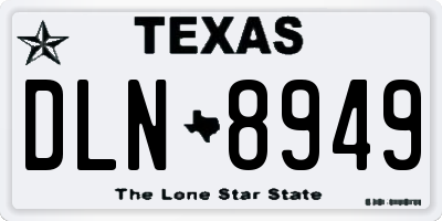 TX license plate DLN8949