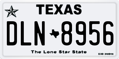 TX license plate DLN8956
