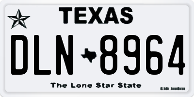 TX license plate DLN8964