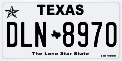 TX license plate DLN8970