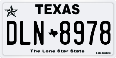TX license plate DLN8978