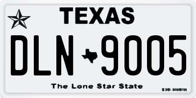 TX license plate DLN9005