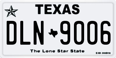 TX license plate DLN9006