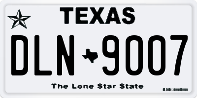 TX license plate DLN9007