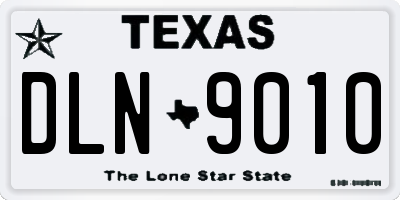 TX license plate DLN9010