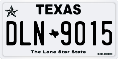 TX license plate DLN9015