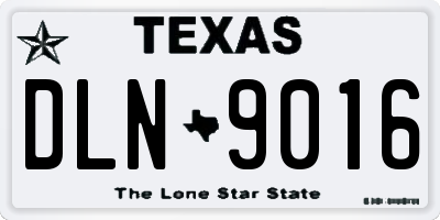 TX license plate DLN9016