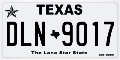TX license plate DLN9017