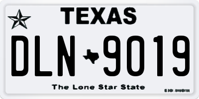 TX license plate DLN9019