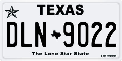 TX license plate DLN9022