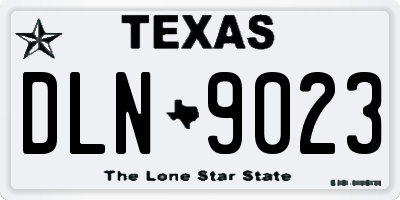 TX license plate DLN9023