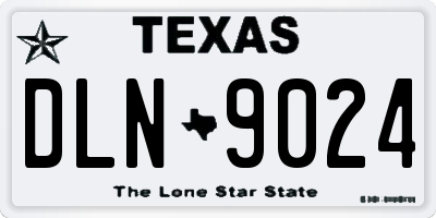 TX license plate DLN9024