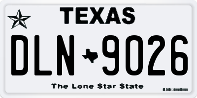 TX license plate DLN9026
