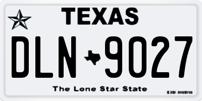 TX license plate DLN9027