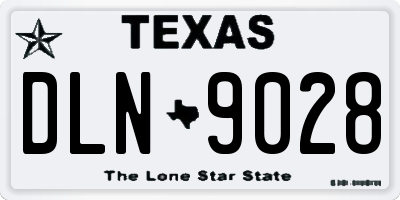 TX license plate DLN9028