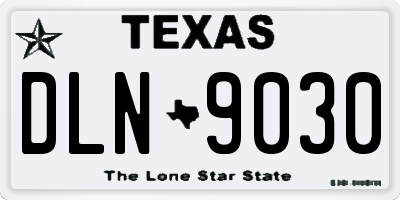 TX license plate DLN9030