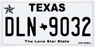 TX license plate DLN9032