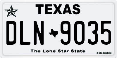 TX license plate DLN9035