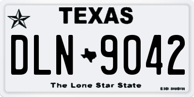 TX license plate DLN9042