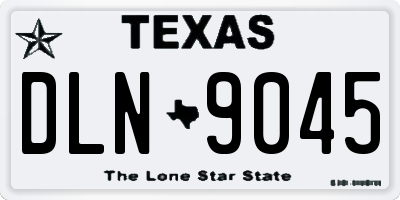TX license plate DLN9045