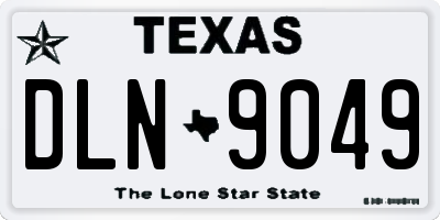 TX license plate DLN9049