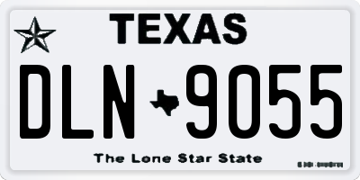 TX license plate DLN9055