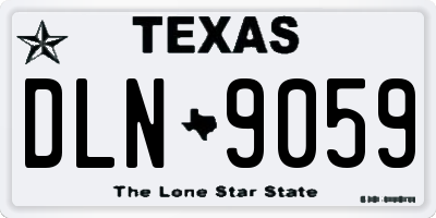 TX license plate DLN9059