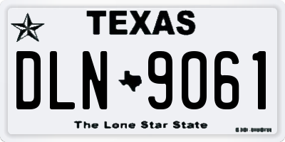 TX license plate DLN9061