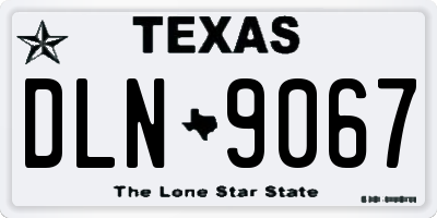 TX license plate DLN9067