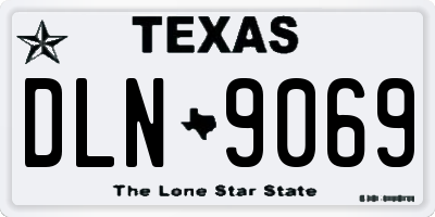 TX license plate DLN9069