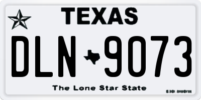 TX license plate DLN9073