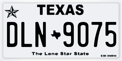 TX license plate DLN9075